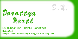 dorottya mertl business card